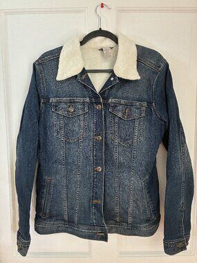 Duluth Trading Company Sherpa Lined Denim Jacket Women's M